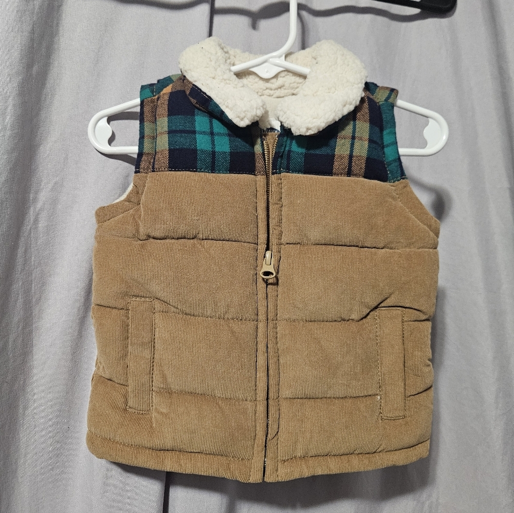 Old Navy‎ Fleece Lined Puffer Vest, Infant 6-12 Months